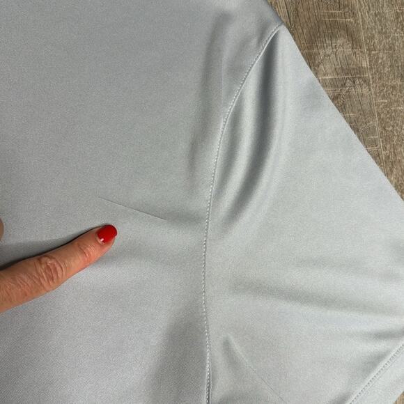 NIKE DRI-FIT Gray White Colorblock Golf Polo Short Sleeve Shirt Men’s - Picture 6 of 7